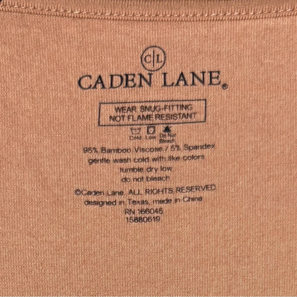 Caden Lane Maternity Robe Women's Tan Bamboo Stretch Long Sleeve Eco Friendly - Picture 2 of 3